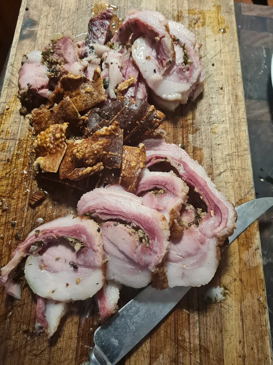 Rolled pork belly